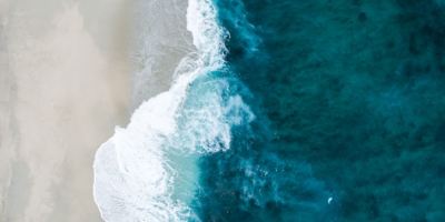aerial photo of seashore
